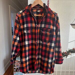 Vintage 70s/80s John Wanamaker Flannel Plaid Button Down Size Large